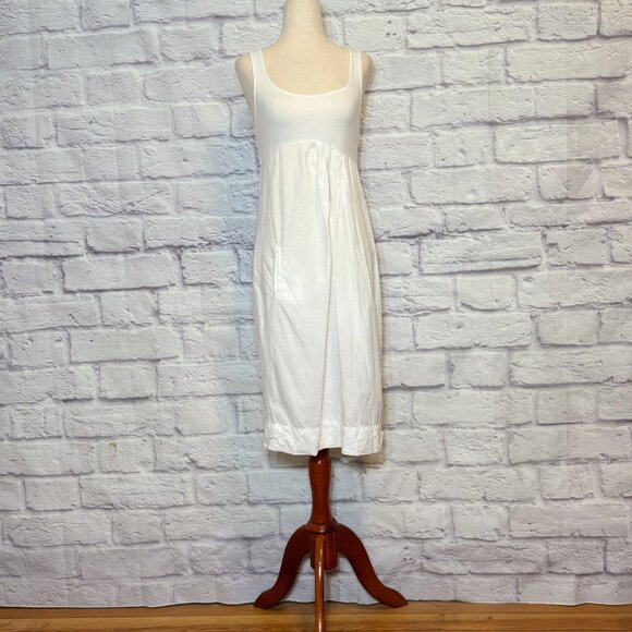 James Perse Dresses & Skirts - James Perse Cream Knee-Length Tank Dress